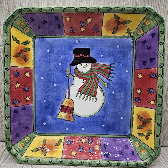 Sango Other - Sango Sweet Shoppe‎ Christmas Large Square Candy Serving Dish Bowl Sue Zipkin